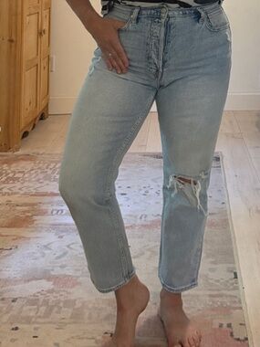 GAP Light Blue Distressed Boyfriend Jeans